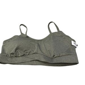 NWT TORRID Lightly Lined Smooth Cross Front Bralette Deep Olive Size 1